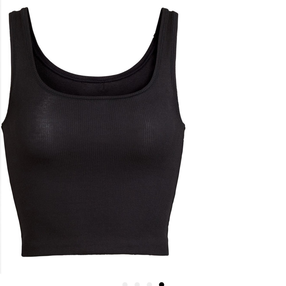 Skims ribbed black tank